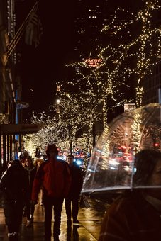 a Chicago street at night